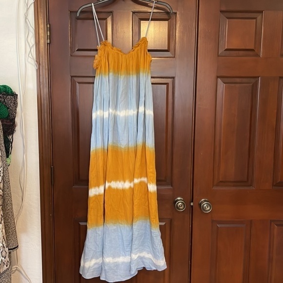 Zara tie dye gauze Flowy maxi dress - Picture 2 of 6